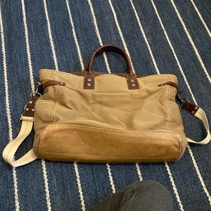Coach Luggage Bag Canvas and Leather